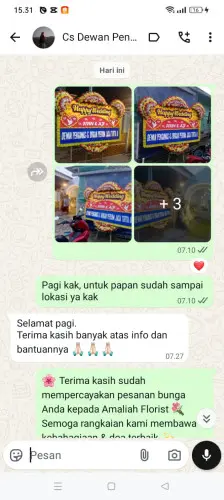 Testimonial Papan Bunga Pernikahan sangiangtanjung